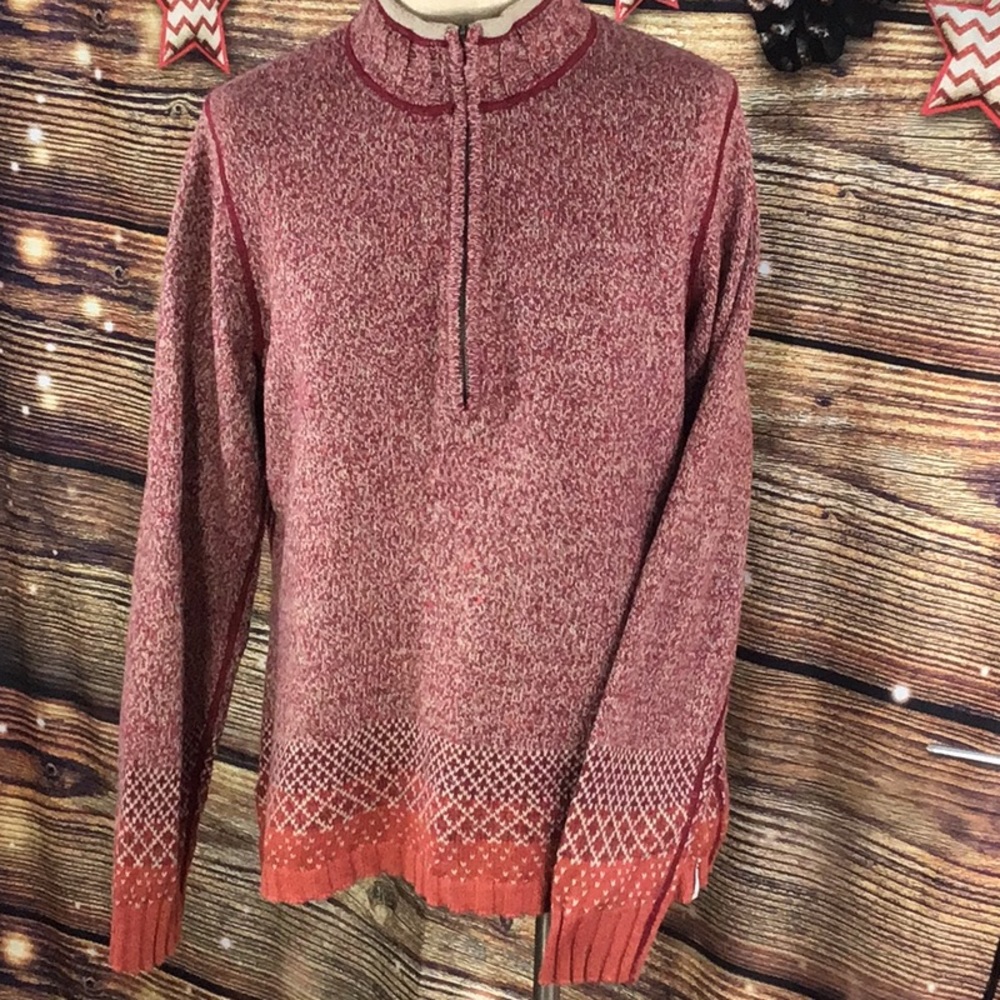 Vintage Woolrich | 3/4 Zip Sweater Raspberry Large